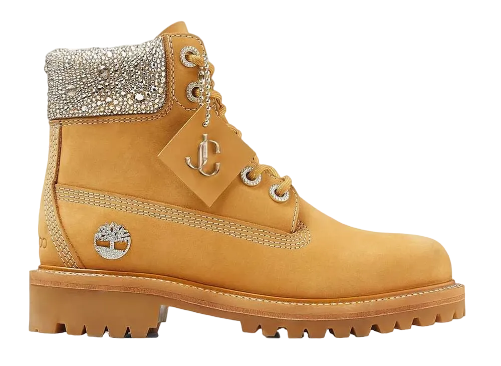 ジミーチュー × ティンバーランド ウィメンズ 6 "プレミアム ウィート スワロフスキー クリスタル"