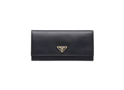 PRADA Saffiano Triangle Wallet ”Black”