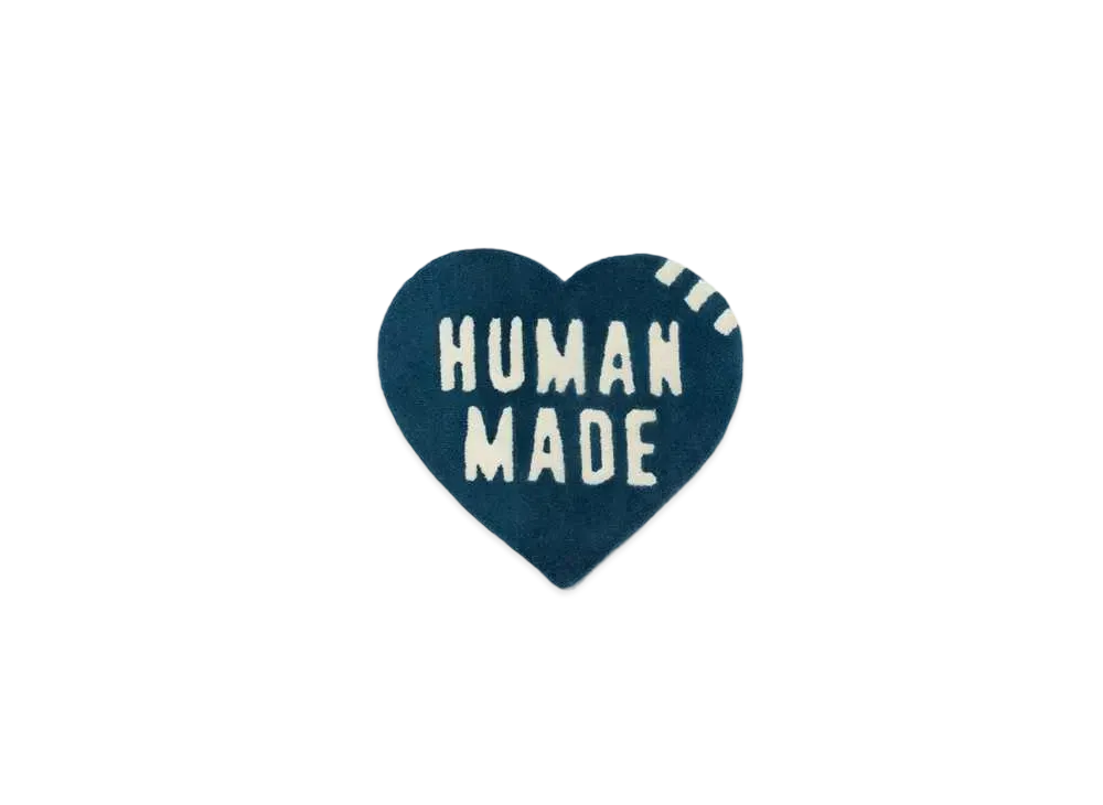 HUMAN MADE HEART RUG SMALL "Navy" HM23GD053