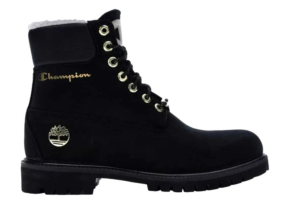 チャンピオン × ティンバーランド 6 シアリング "ブラック"