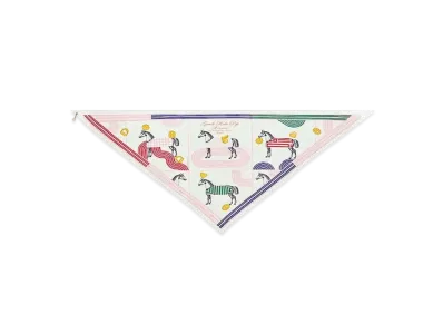 Hermes Garde-Robe Pop Charm Triangle 70 "Multicolore/Blanc"