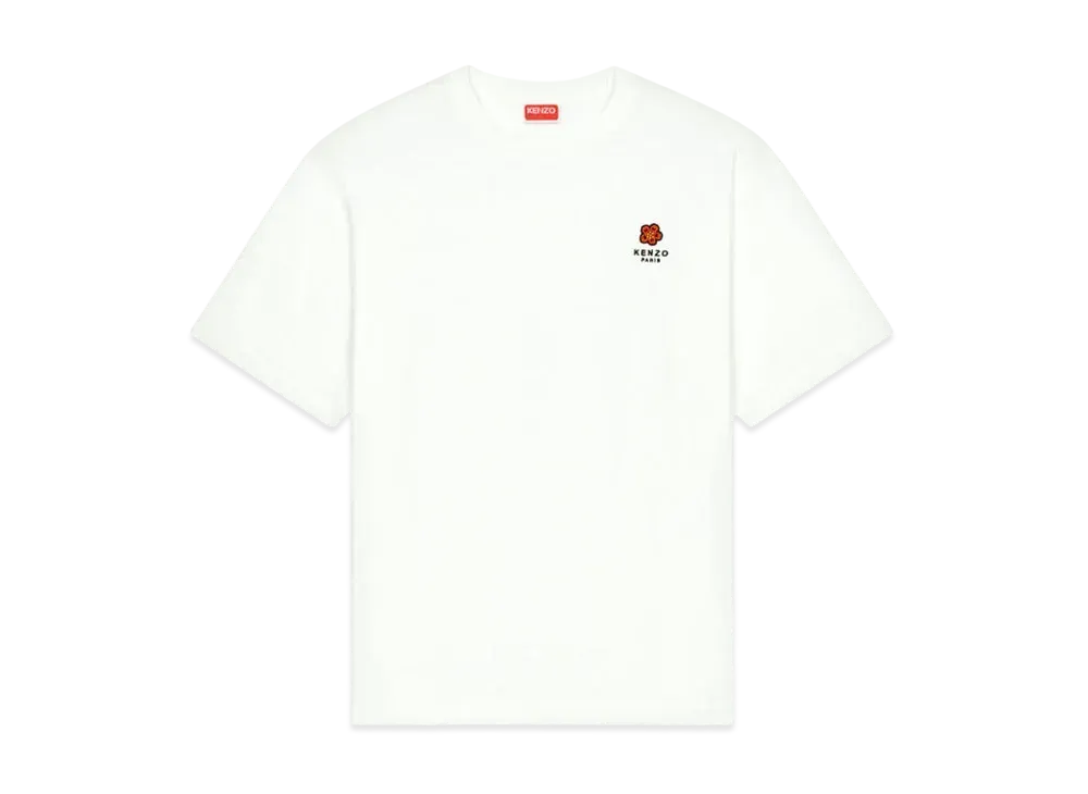 KENZO 'BOKE FLOWER' CREST OVERSIZE T-SHIRT MENS "Off White"