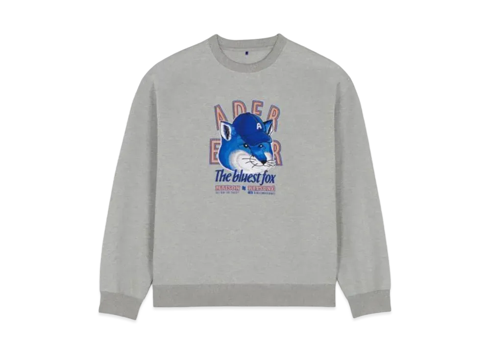 Maison Kitsune x Ader Error The Bluest Fox Sweatshirt "Grey"