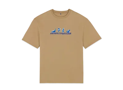 Maison Kitsune × ADERERROR Yoga blue fox t-shirt "Ivory"