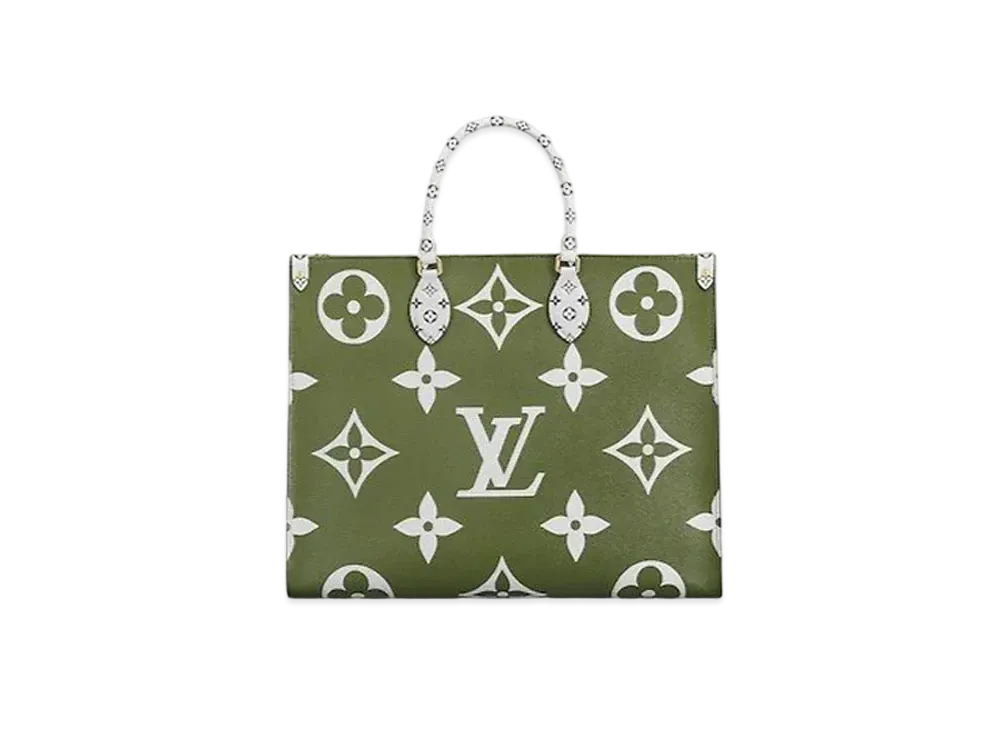 Louis Vuitton Monogram Giant OnTheGo GM "Khaki/Creme"