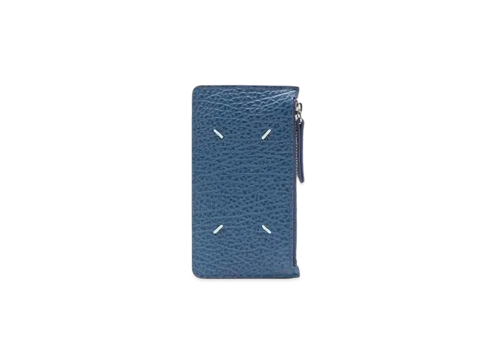 Maison Margiela Zip Credit Card Holder "Blue Gray"