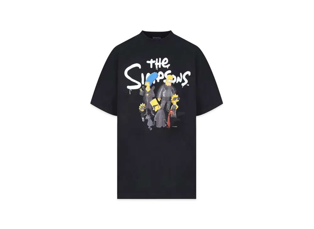 BALENCIAGA The Simpsons Tm & 20th Television T-shirt Oversized "Black"