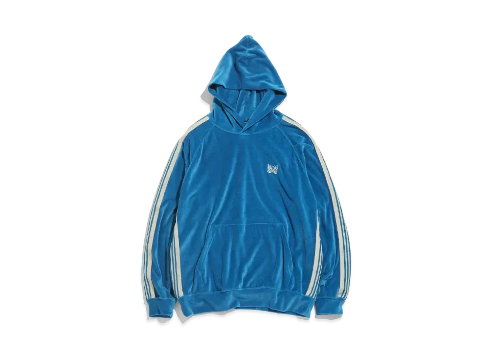 Needles TRACK HOODY - C/PE VELOUR "Blue"