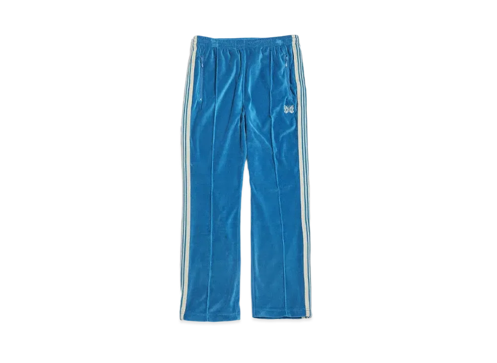 Needles NARROW TRACK PANT - C/PE VELOUR "Blue"
