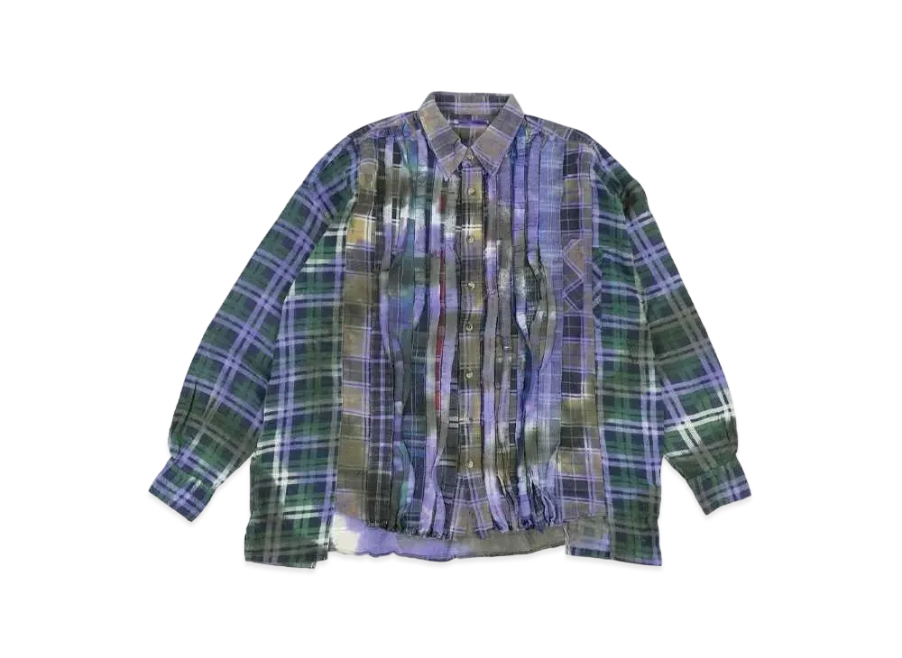 Needles FLANNEL SHIRT - RIBBON WIDE SHIRT / TIE DYE "Assort"