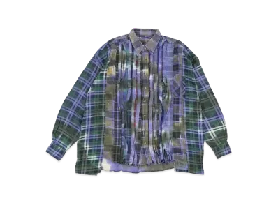 Needles FLANNEL SHIRT - RIBBON WIDE SHIRT / TIE DYE "Assort"