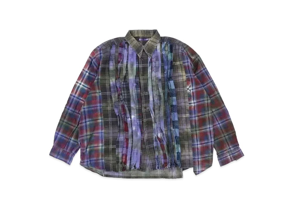 Needles FLANNEL SHIRT - RIBBON WIDE SHIRT / TIE DYE "Assort"