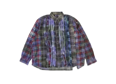 Needles FLANNEL SHIRT - RIBBON WIDE SHIRT / TIE DYE "Assort"