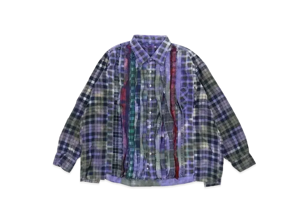 Needles FLANNEL SHIRT - RIBBON WIDE SHIRT / TIE DYE "Assort"