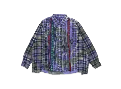 Needles FLANNEL SHIRT - RIBBON WIDE SHIRT / TIE DYE "Assort"