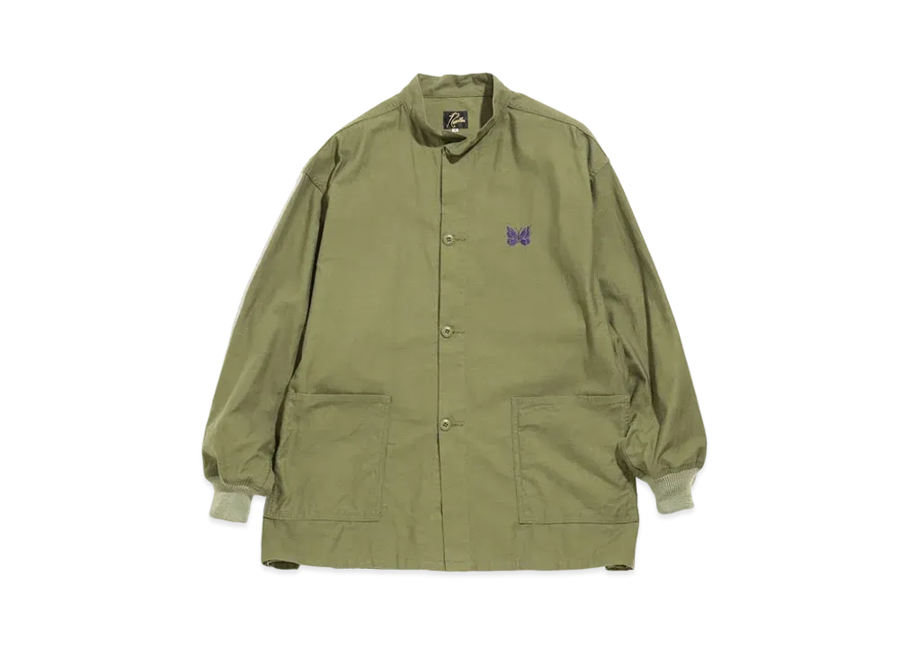Needles S.C. ARMY SHIRT - BACK SATEEN "Olive"