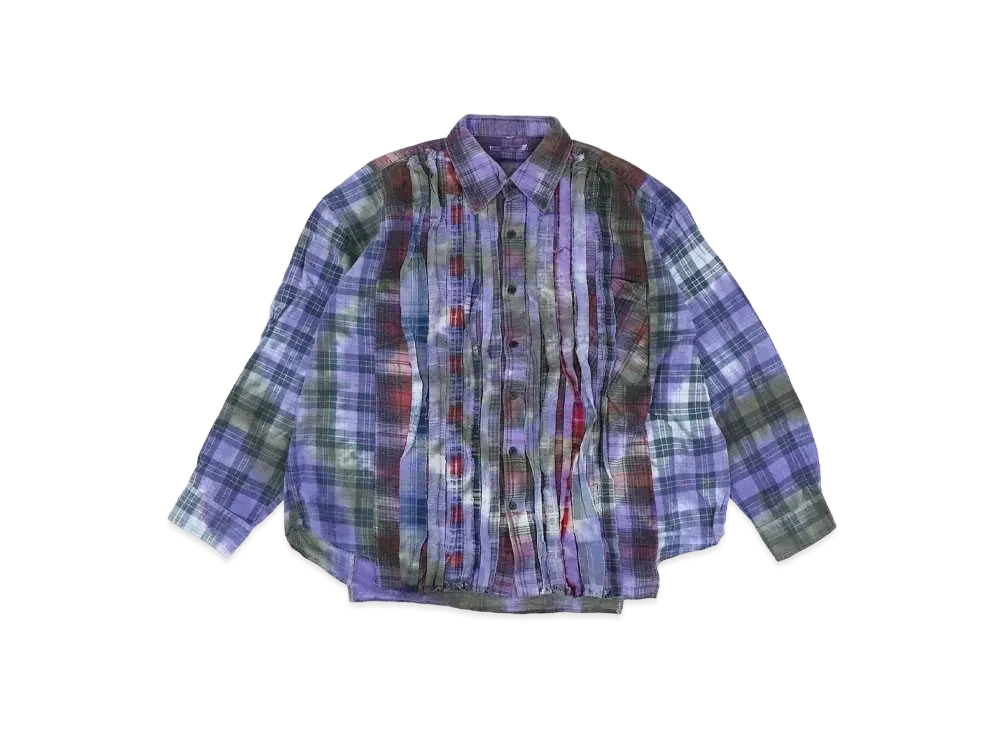 Needles FLANNEL SHIRT - RIBBON WIDE SHIRT / TIE DYE "Assort"