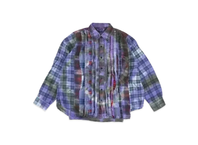 Needles FLANNEL SHIRT - RIBBON WIDE SHIRT / TIE DYE "Assort"