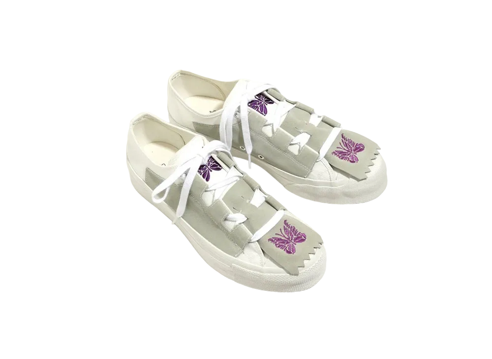 Needles ASYMMETRIC GHILLIE SNEAKER - COTTON CANVAS "White"