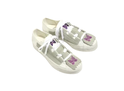 Needles ASYMMETRIC GHILLIE SNEAKER - COTTON CANVAS "White"