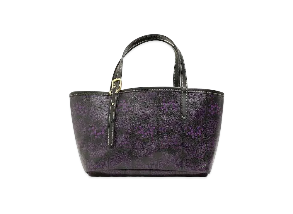 Needles LTHR. HANDLE SMALL TOTE - PAPILLON PVC "Black"