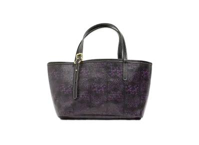 Needles LTHR. HANDLE SMALL TOTE - PAPILLON PVC "Black"