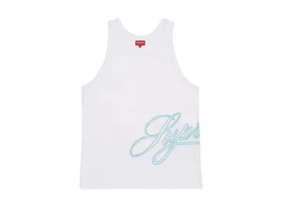 Supreme Mesh Script Tank Top "White"