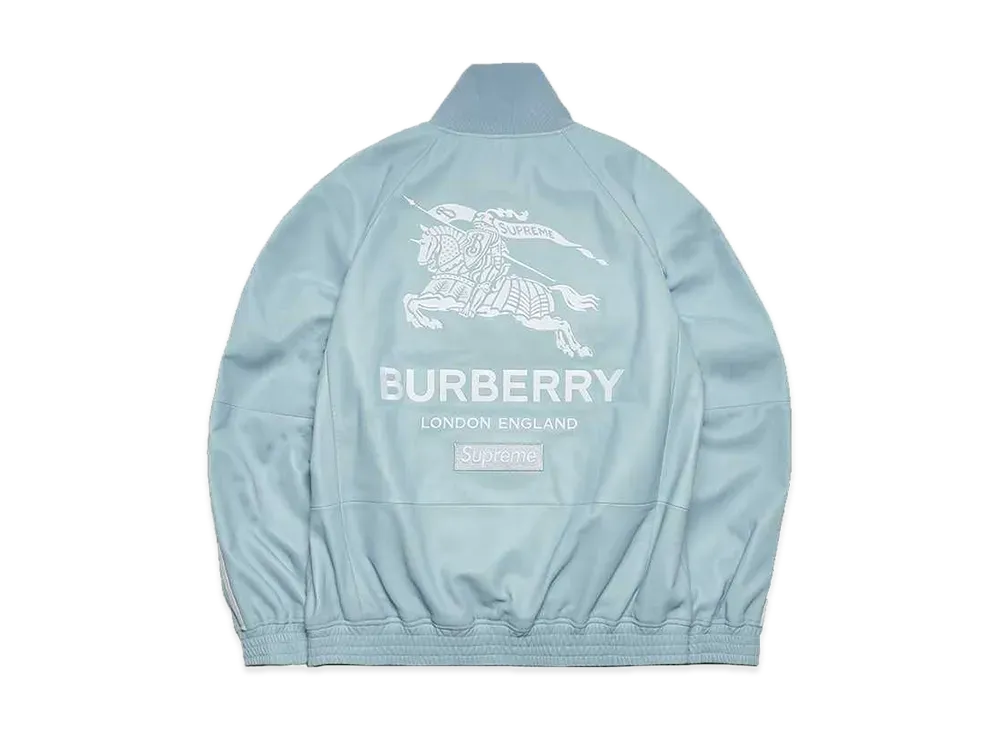 Supreme / Burberry Leather Track Jacket "Blue"