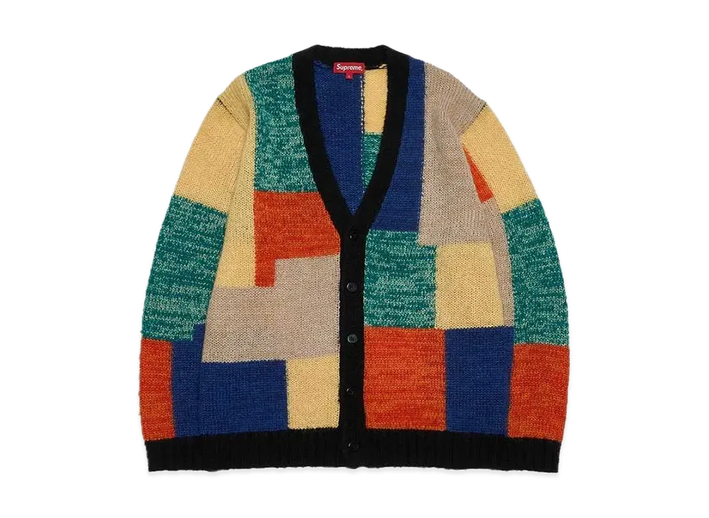 Supreme Patchwork Mohair Cardigan "Multicolor"