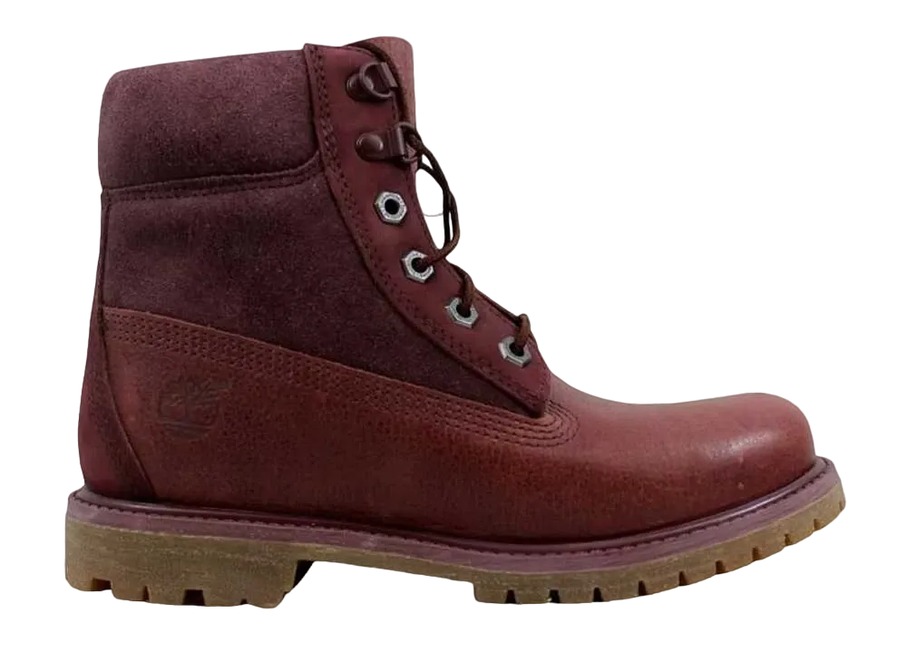 ティンバーランド ウィメンズ 6 プレミアム Dリング "バーガンディー"