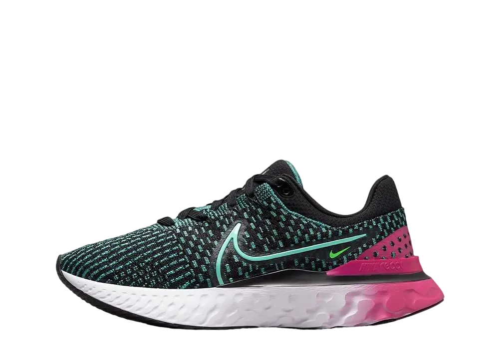 Nike Women's React Infinity Run Flyknit 3 "Black/Dynamic turquoise"
