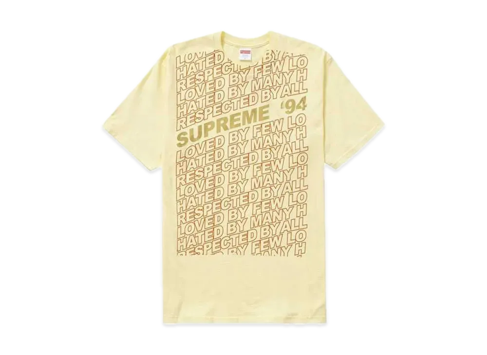 Supreme Respected Tee "Pale Yellow"