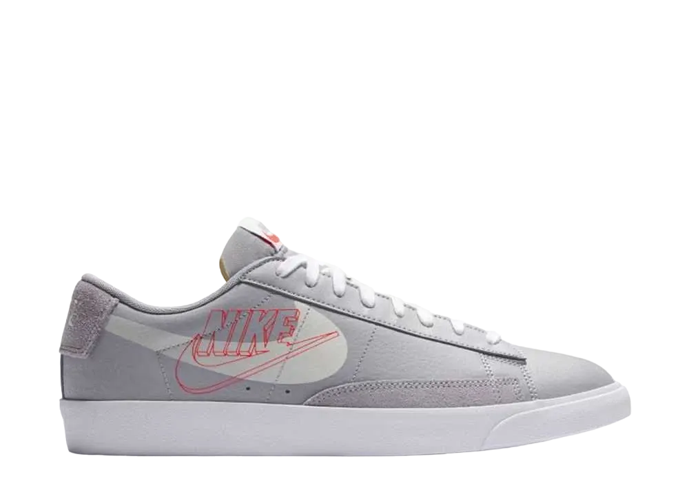 Nike Blazer Low "Print Wolf Grey Sail Bright Crimson"