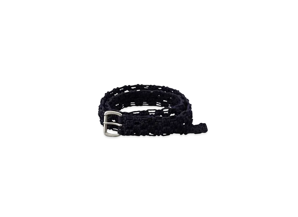 visvim BRAIDED BELT 30MM "Navy"