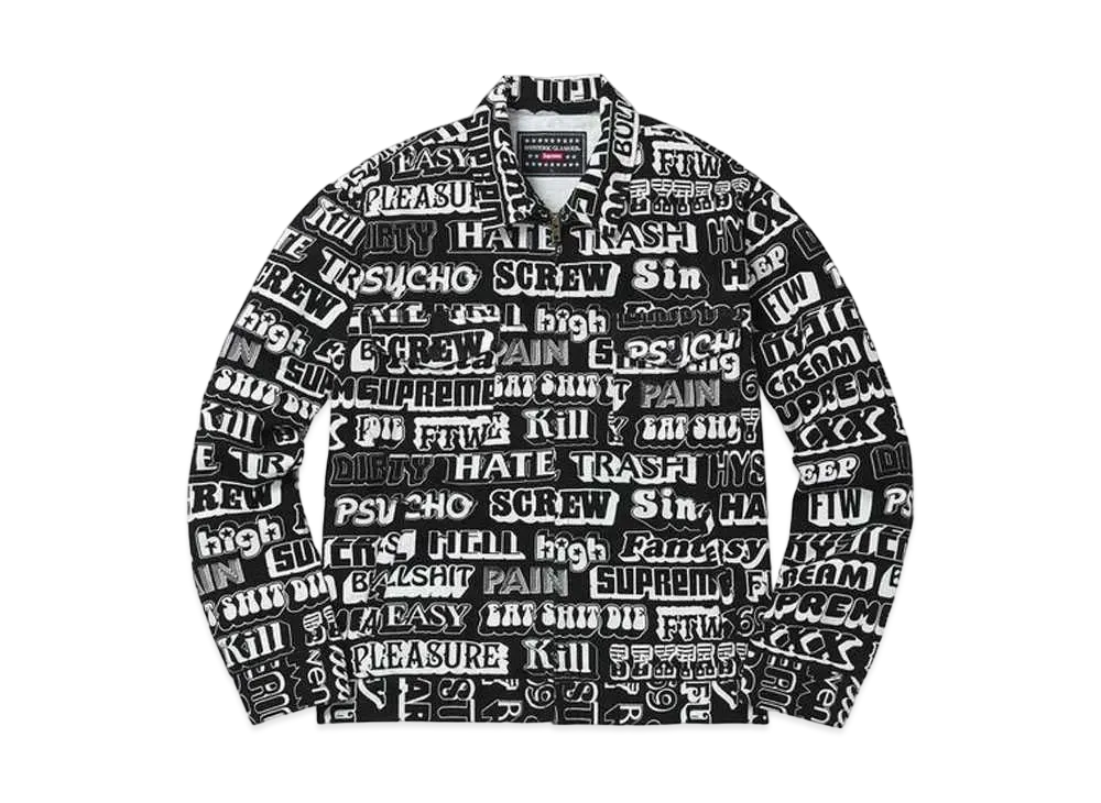 Supreme x HYSTERIC GLAMOUR Text Work Jacket "Black"