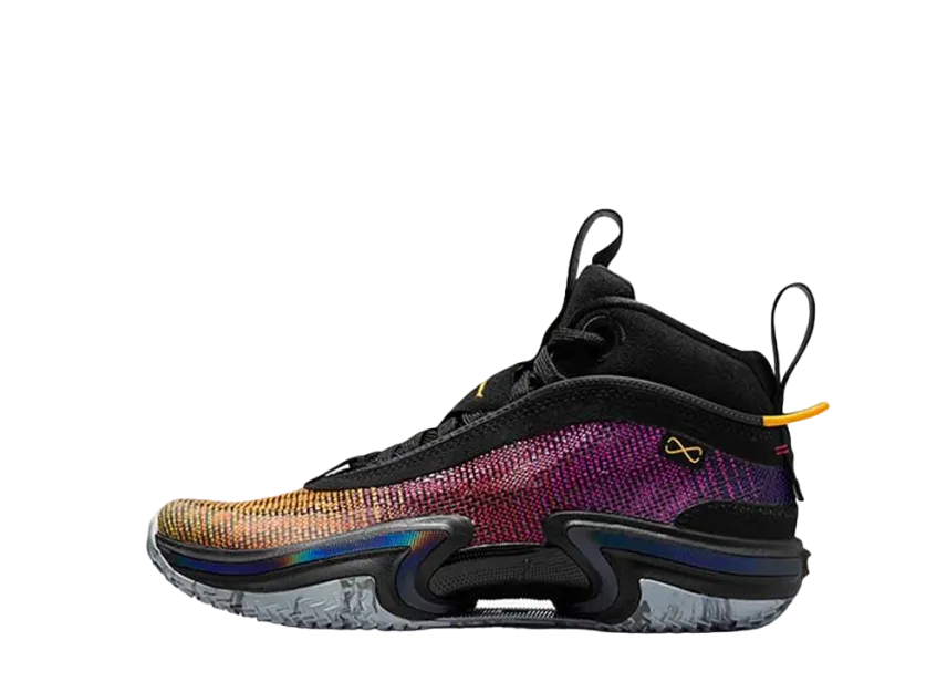 ナイキ GS エアジョーダン36 "ブラック/デッドリーピンク/コートパープル/レーザーオレンジ"