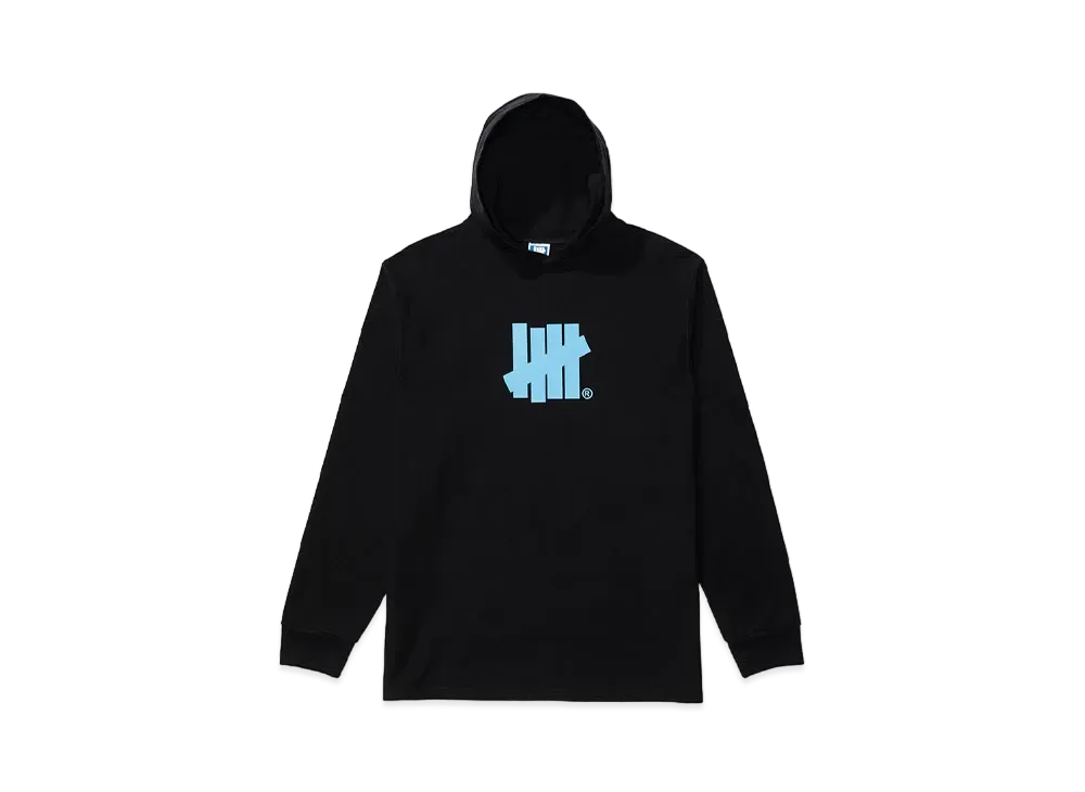 UNDEFEATED HOODED ICON L/S TEE - 10086 "Black"