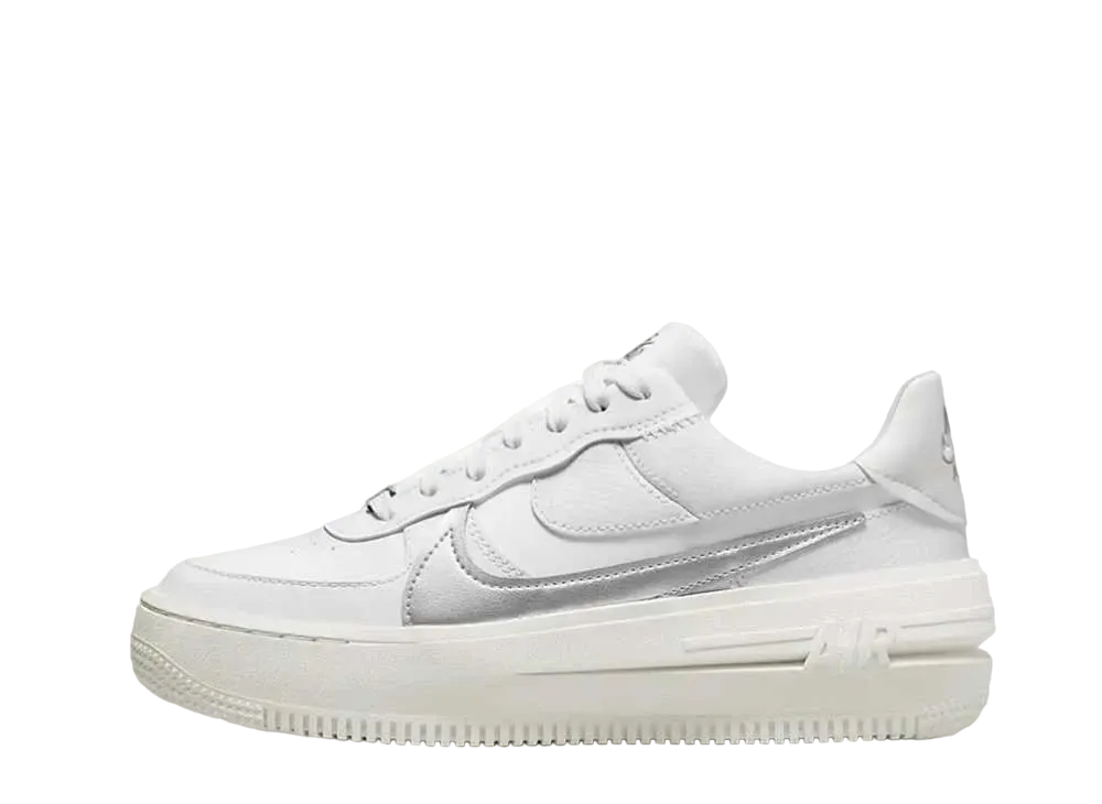 Nike Women's Air Force 1 Low PLT.AF.ORM "Summit White/Metallic Silver"