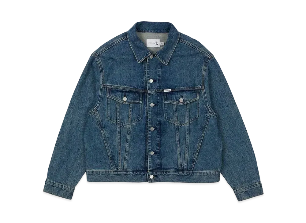 CK1 PALACE RELAXED TRUCKER DENIM JACKET "Tinted Sandstone Indigo"