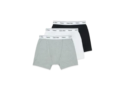 CK1 PALACE BOXER BRIEFS 3PK "Classic White / Light Grey Heather / Black"