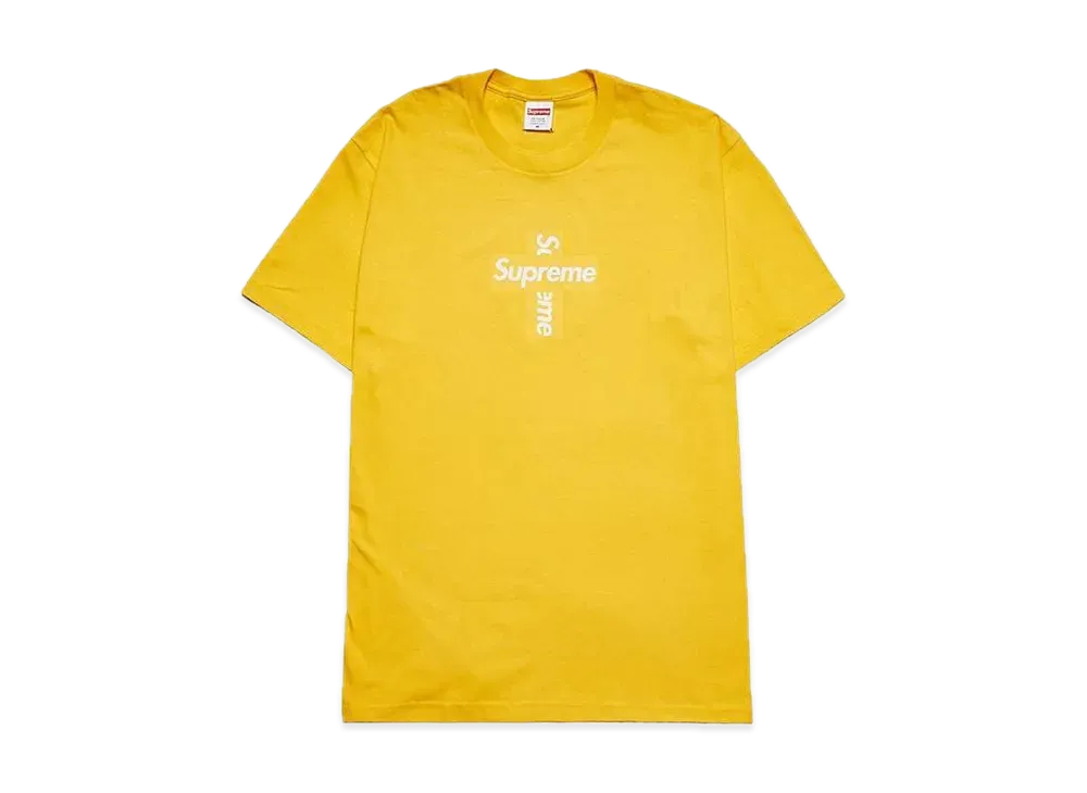 Supreme Cross Box Logo Tee "Yellow"