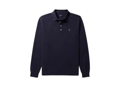 Noah Long Sleeve Pique Polo "Navy"