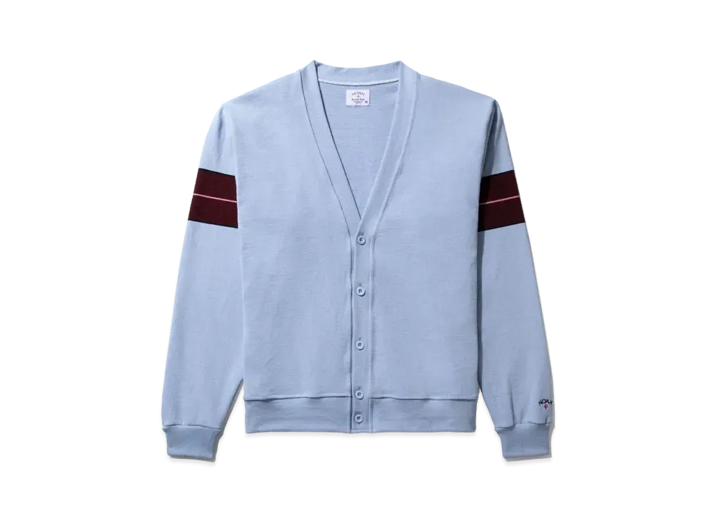 Noah Sleeve Stripe Rugby Cardigan "Powder"