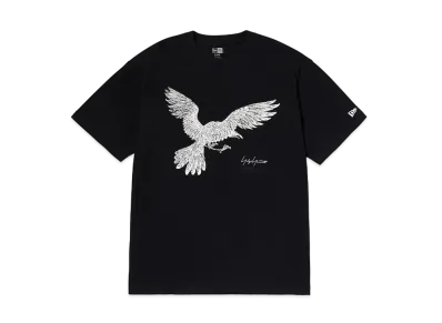Yohji Yamamoto NEW ERA CROW PRINT OVERSIZED PERFORMANCE SHORT SLEEVES TEE "Black"