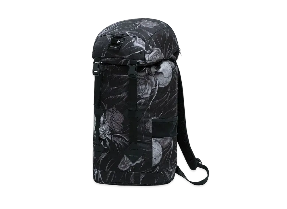 Yohji Yamamoto NEW ERA PE/SKULL&ROSE PRINT RUCKSACK "Black"