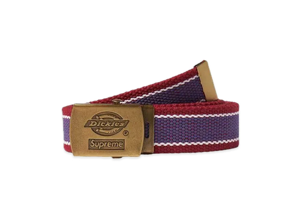Supreme x Dickies Stripe Webbing Belt "Maroon"