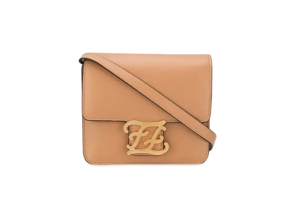 FENDI Calligraphy Shoulder Bag Small "Camel"