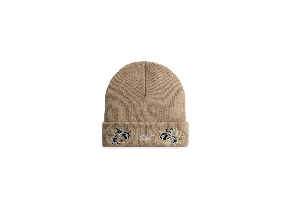Kith Floral Script Beanie "Canvas"