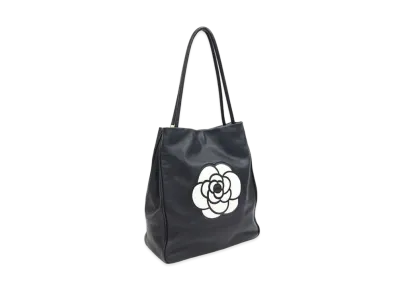 CHANEL Camellia Logo Tote Bag "Black"