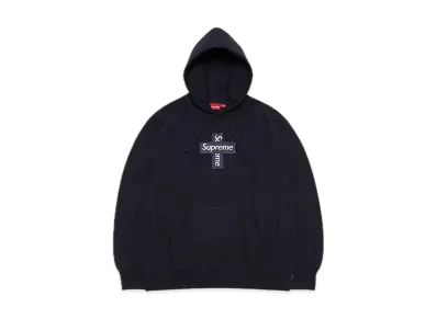 Supreme Cross Box Logo Hooded Sweatshirt "Navy"